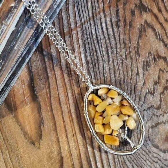 Tree of Life Gemstone Necklace Citrine - Picture 1 of 3